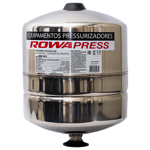 Tanque de Expansão 18L AÇO INOX